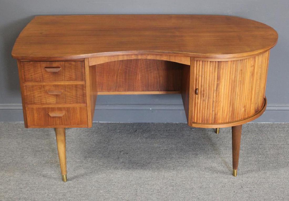 MIDCENTURY. Danish Modern Desk with Tambour Front. (1 of 8)