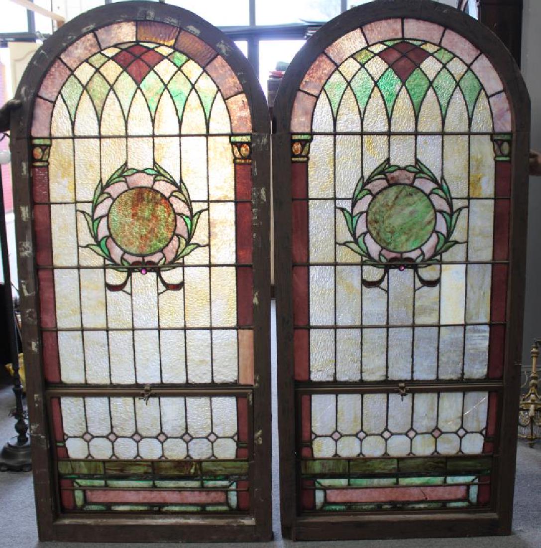 Pair of Antique Dome Top Tiffany Style (1 of 15)