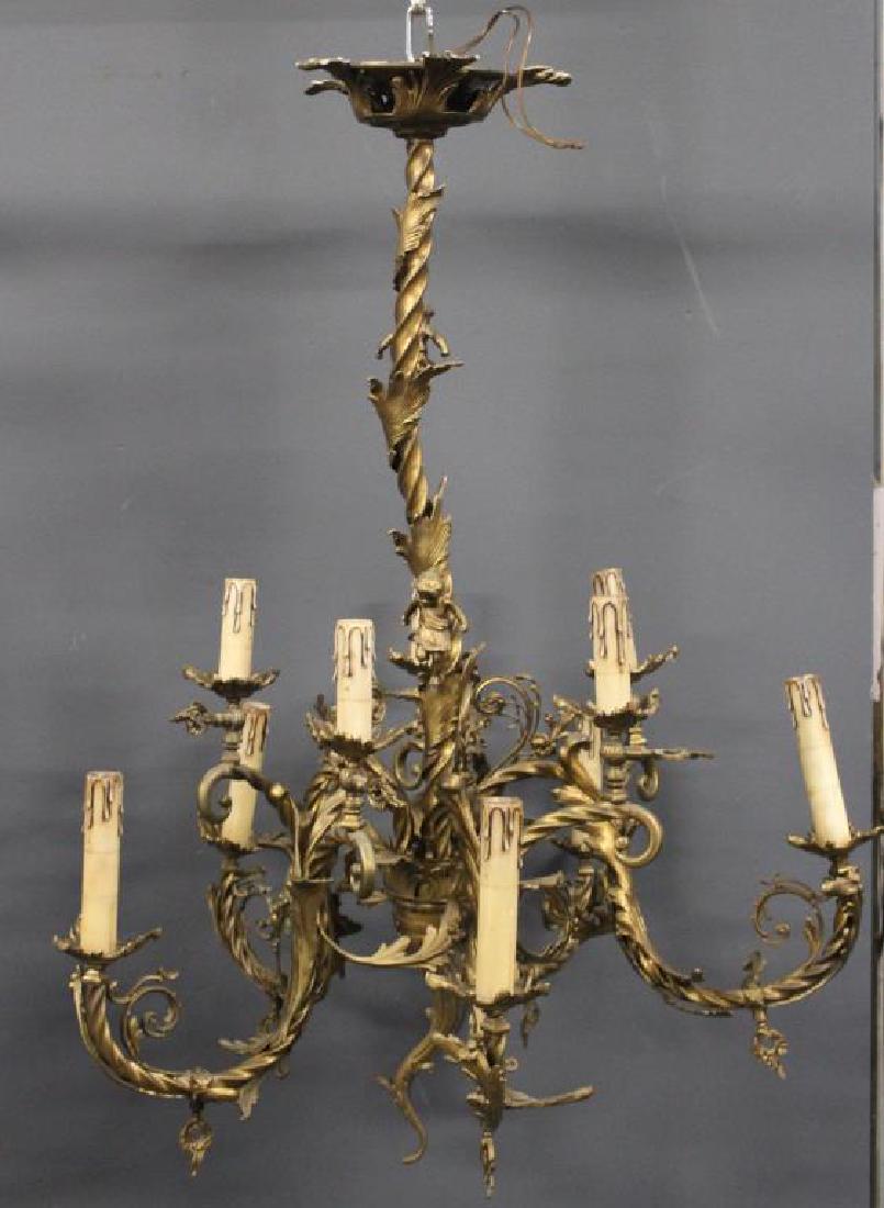 Antique Gilt Bronze Chandelier. (1 of 5)