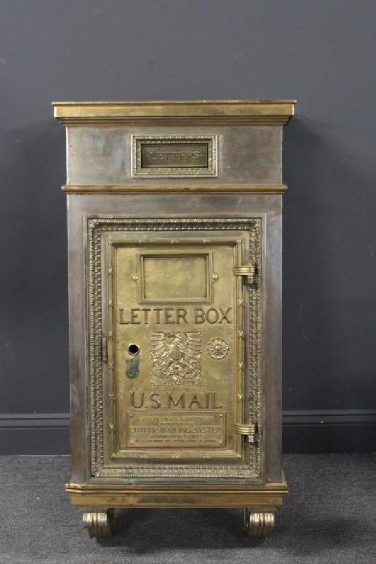 Gilt Bronze Art Deco Mail Box (1 of 8)