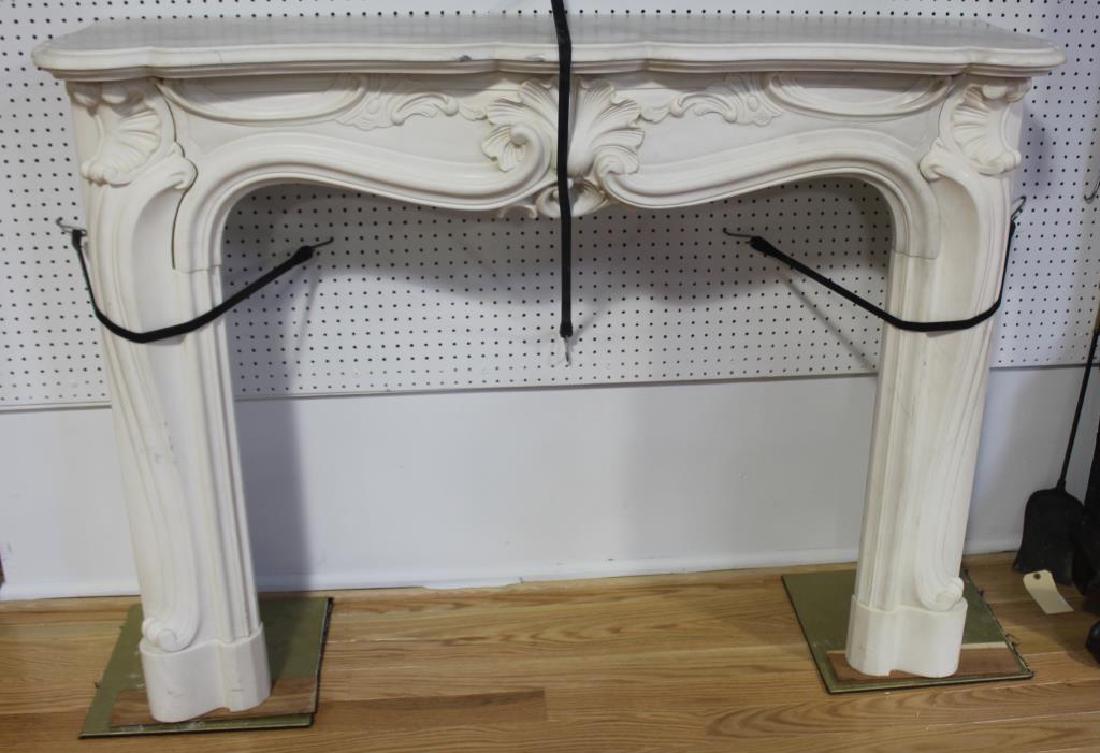 Impressive Antique Marble Fire Place Mantel (1 of 6)