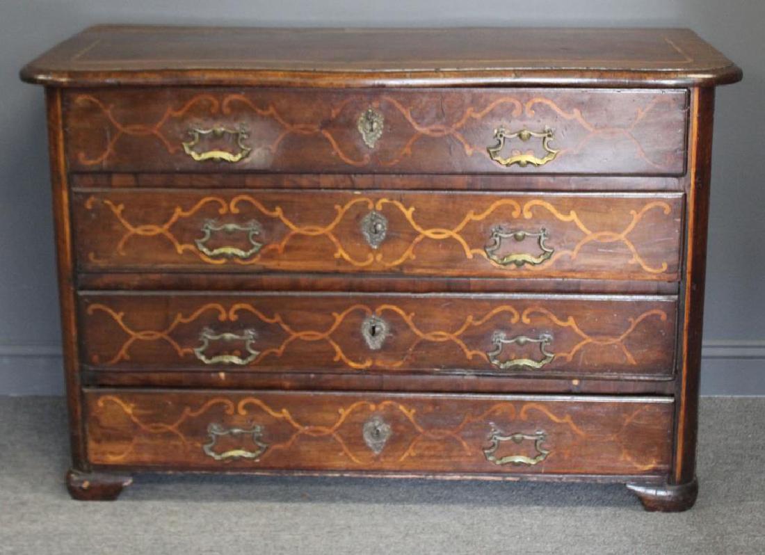 Antique Continental Inlaid 4 Drawer Commode. (1 of 4)