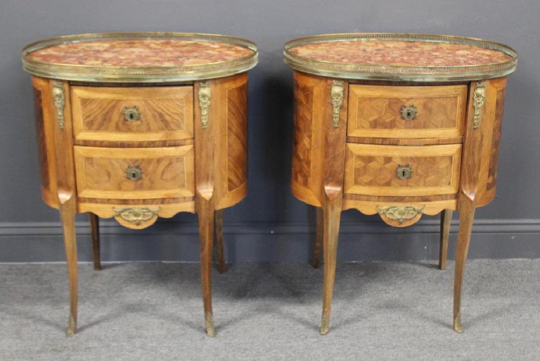 Pr of Louis XV Style Bronze Mounted and Marbletop (1 of 7)