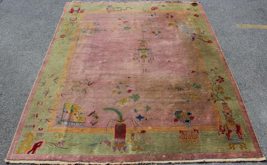 Art Deco Hand Woven Chinese Carpet. (1 of 6)