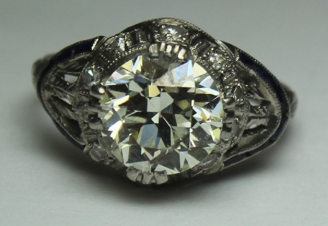 JEWELRY. GIA Cert. Art Deco Platinum, Diamond, (1 of 11)