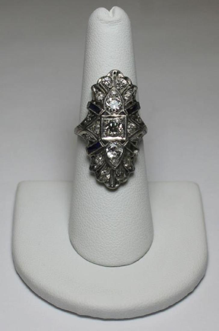 JEWELRY. Art Deco Platinum, Diamond, and Sapphire (1 of 7)