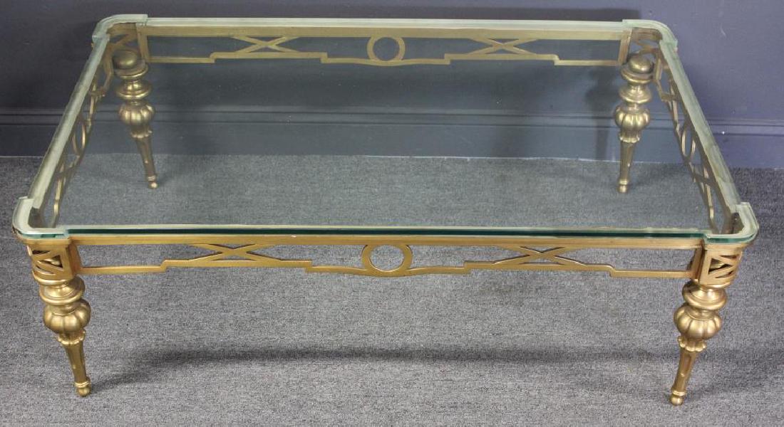 Fine Quality Gilt Bronze Coffee table With Glass (1 of 9)