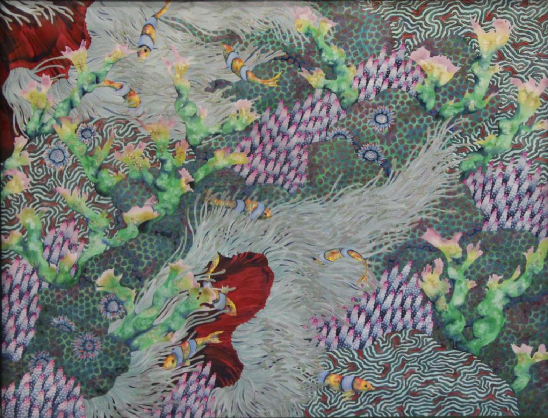 JOHNSON, Andrea. Watercolor. "Sea Anenome". (1 of 8)