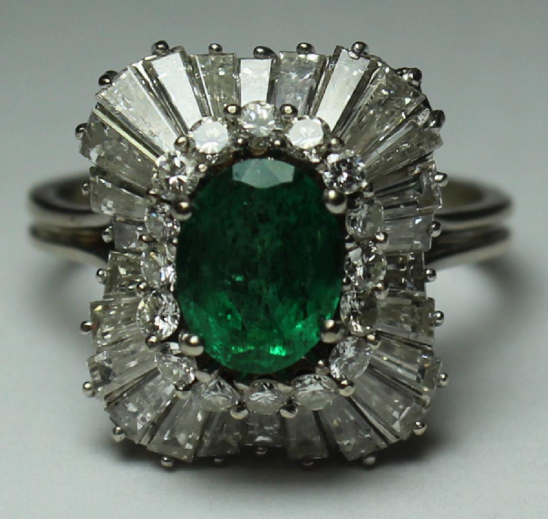JEWELRY. Emerald and Diamond Cocktail Ring. (1 of 6)