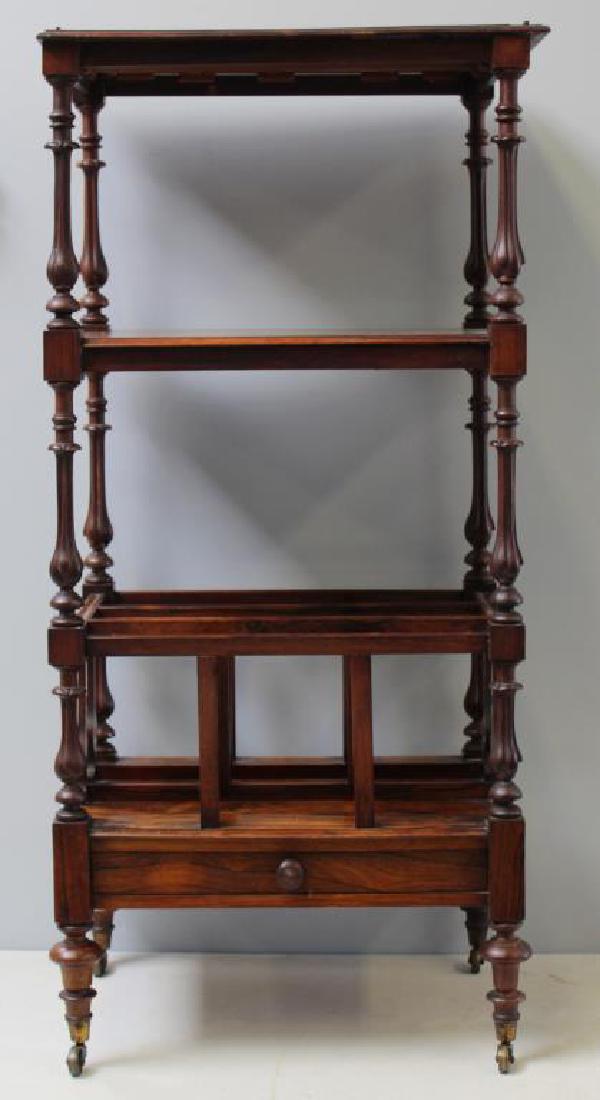 Regency Rosewood 1 Drawer Wot Not Shelf. (1 of 8)