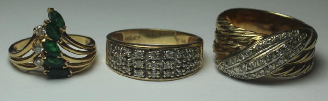 JEWELRY. Gold and Diamond Ring Grouping. (1 of 6)