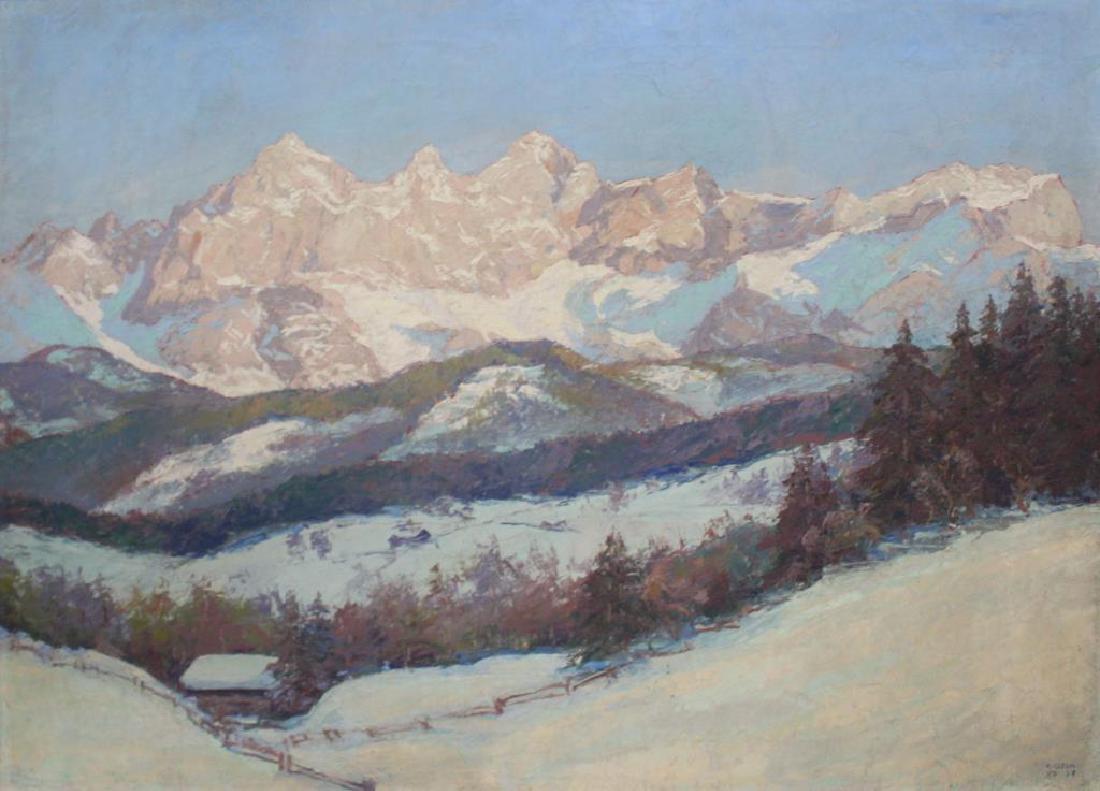 CIZEM, K. Oil on Canvas. Mountain Landscape. (1 of 5)