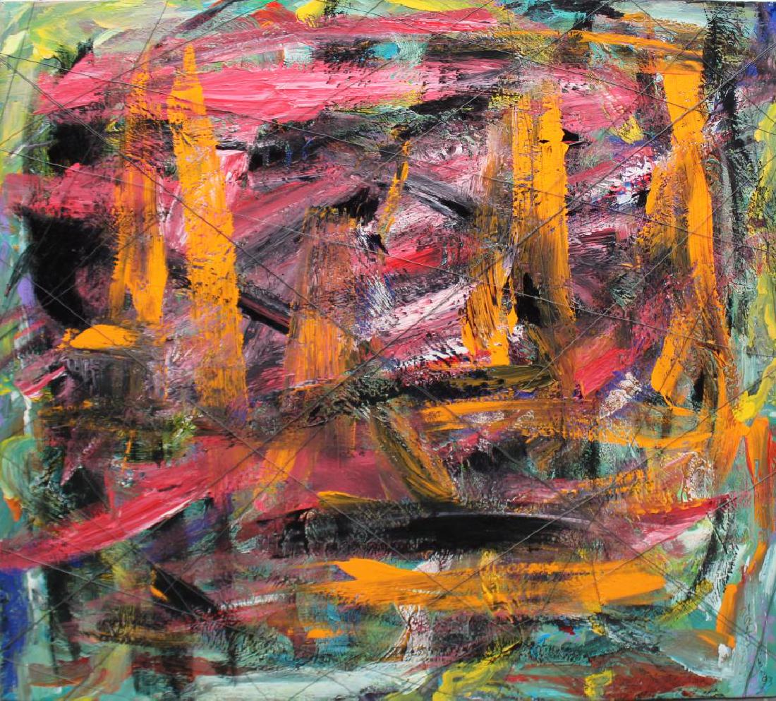 KIM, Hyo Soo. Mixed Media on Canvas. Abstract (1 of 7)