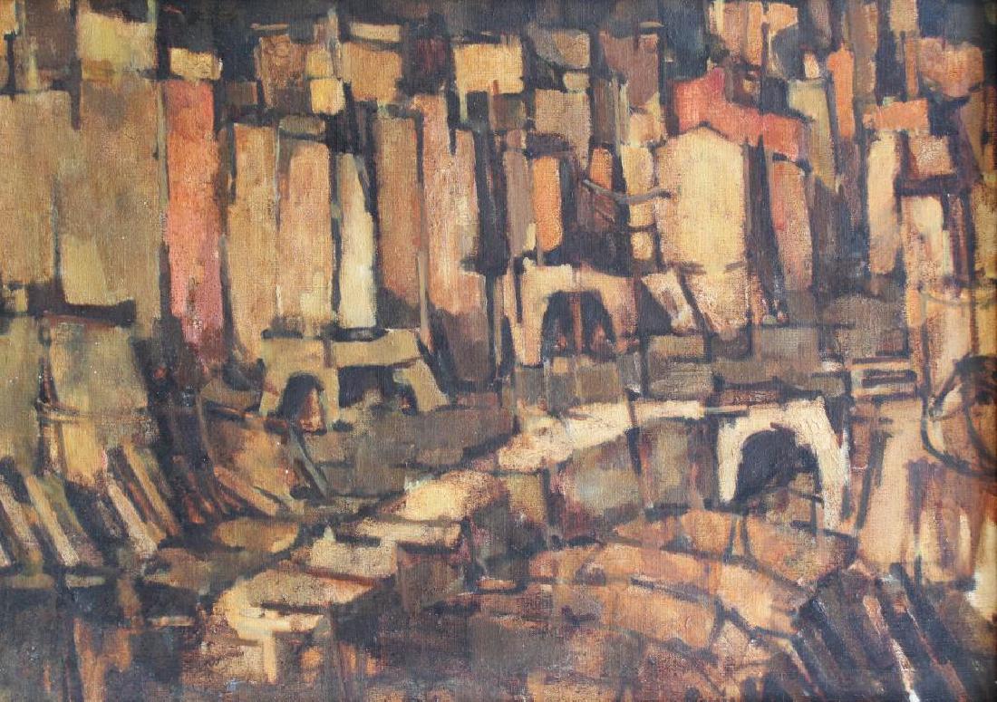 APPARENTLY Unsigned. Oil on Canvas. Abstract (1 of 5)