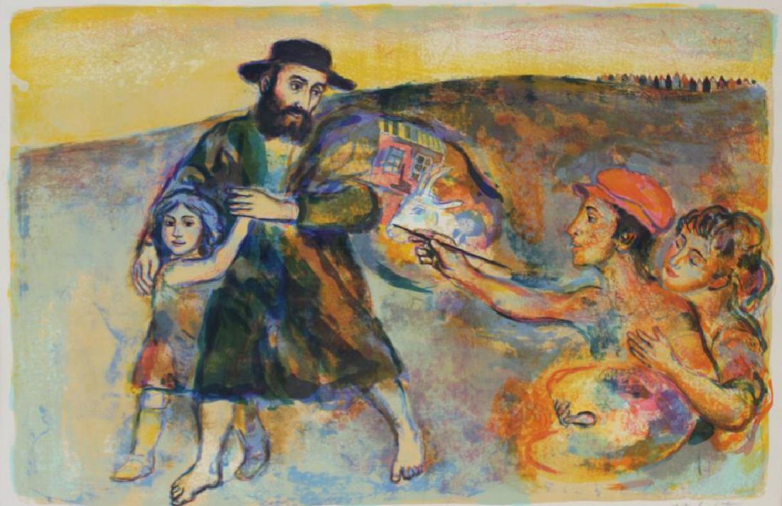 ILLEGIBLY Signed. Color Lithograph. Painter (1 of 6)