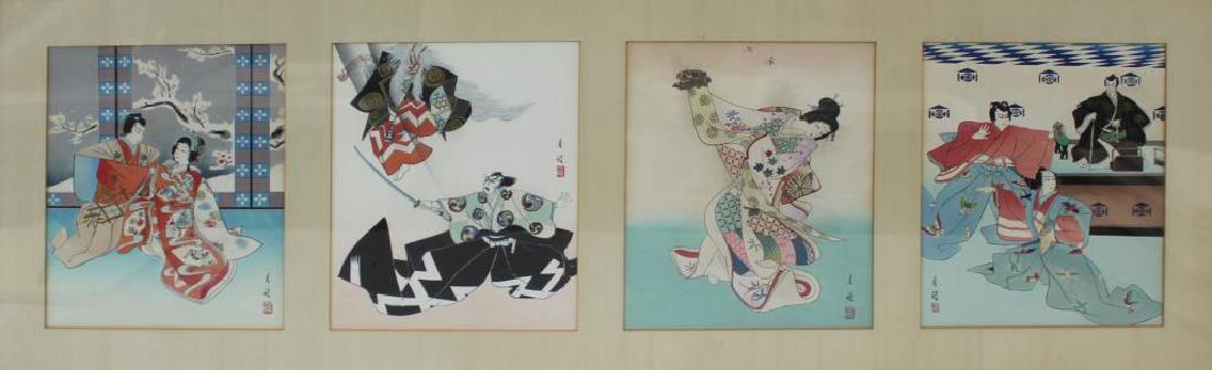 LOT of 4 Woodblock Prints. (1 of 8)