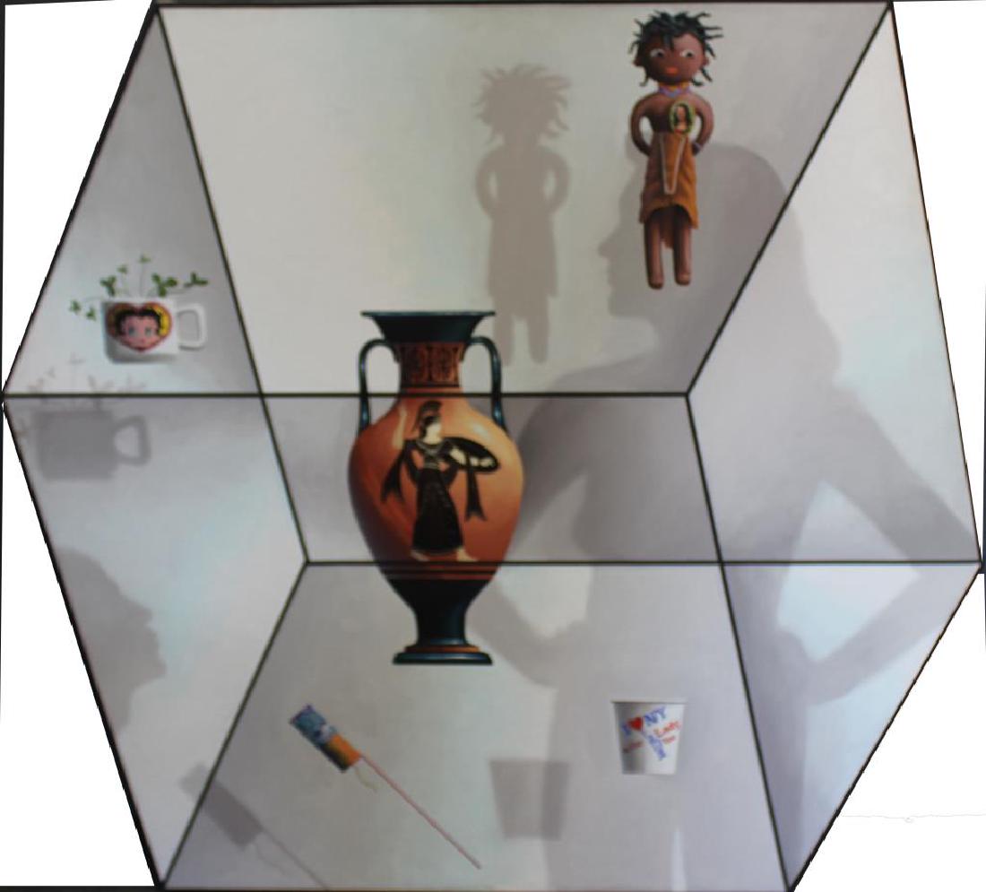 BOYLE, Martin. Oil on Shaped Canvas. "Ms. (1 of 5)