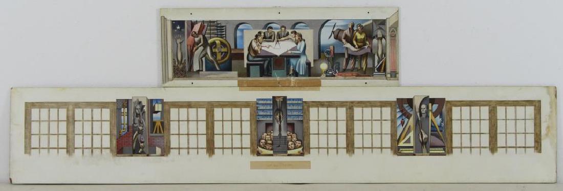 TOBIAS, Abraham. Two Mural Studies. "South Wall - (1 of 9)