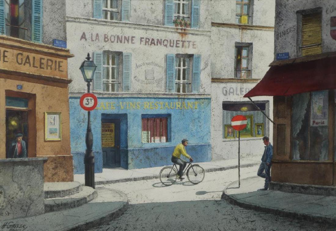 GASSER, Henry. Watercolor on Paper. "Gallery Row, (1 of 7)