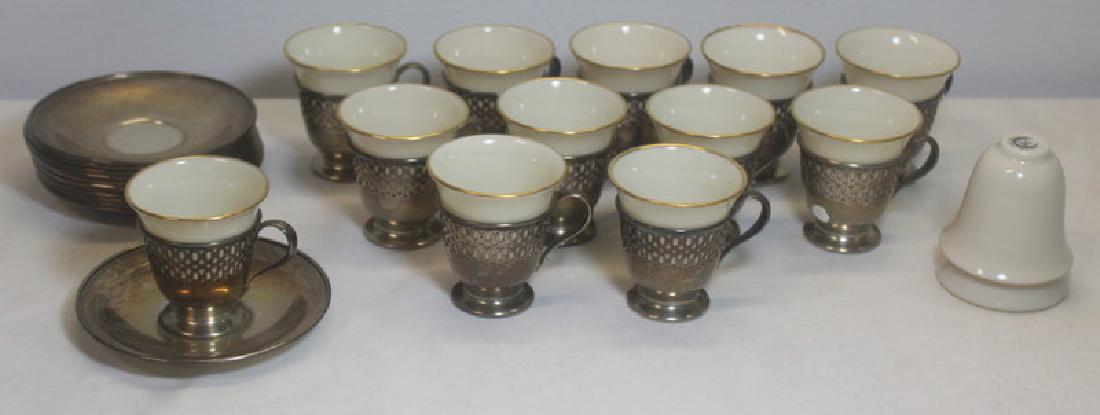 STERLING. (12) Tiffany & Co Demitasse Cups and (1 of 6)