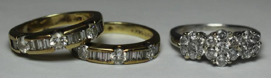JEWELRY. 14kt Gold and Diamond Ring Grouping. (1 of 8)