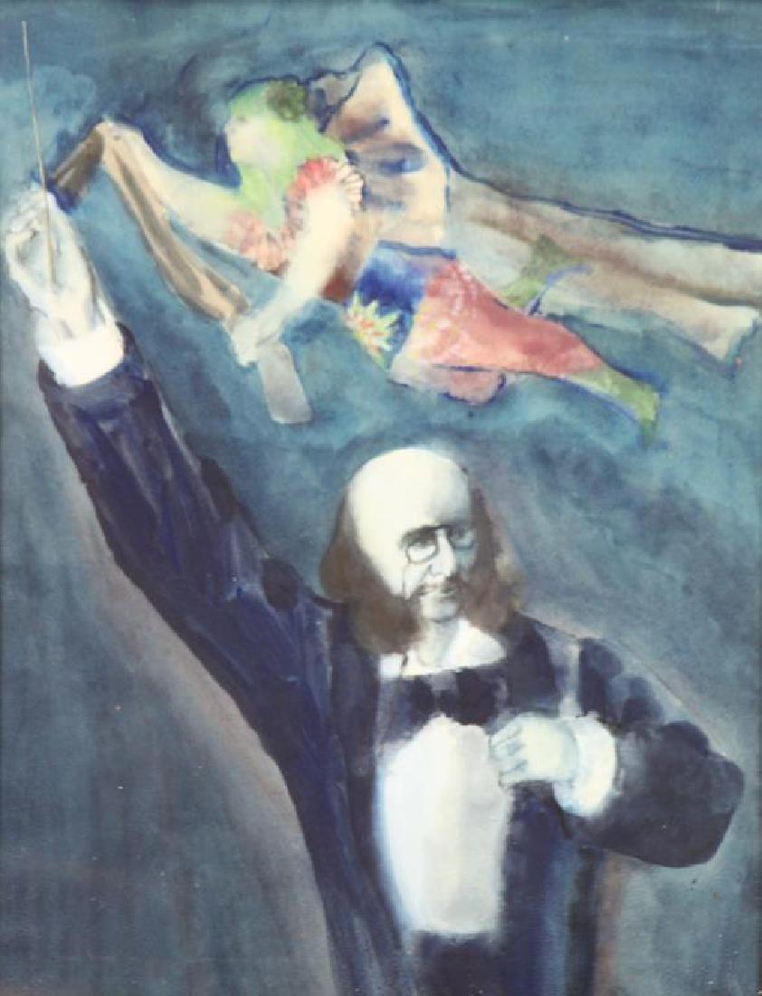 LINDNER, Richard. Watercolor "Offenbach". (1 of 8)