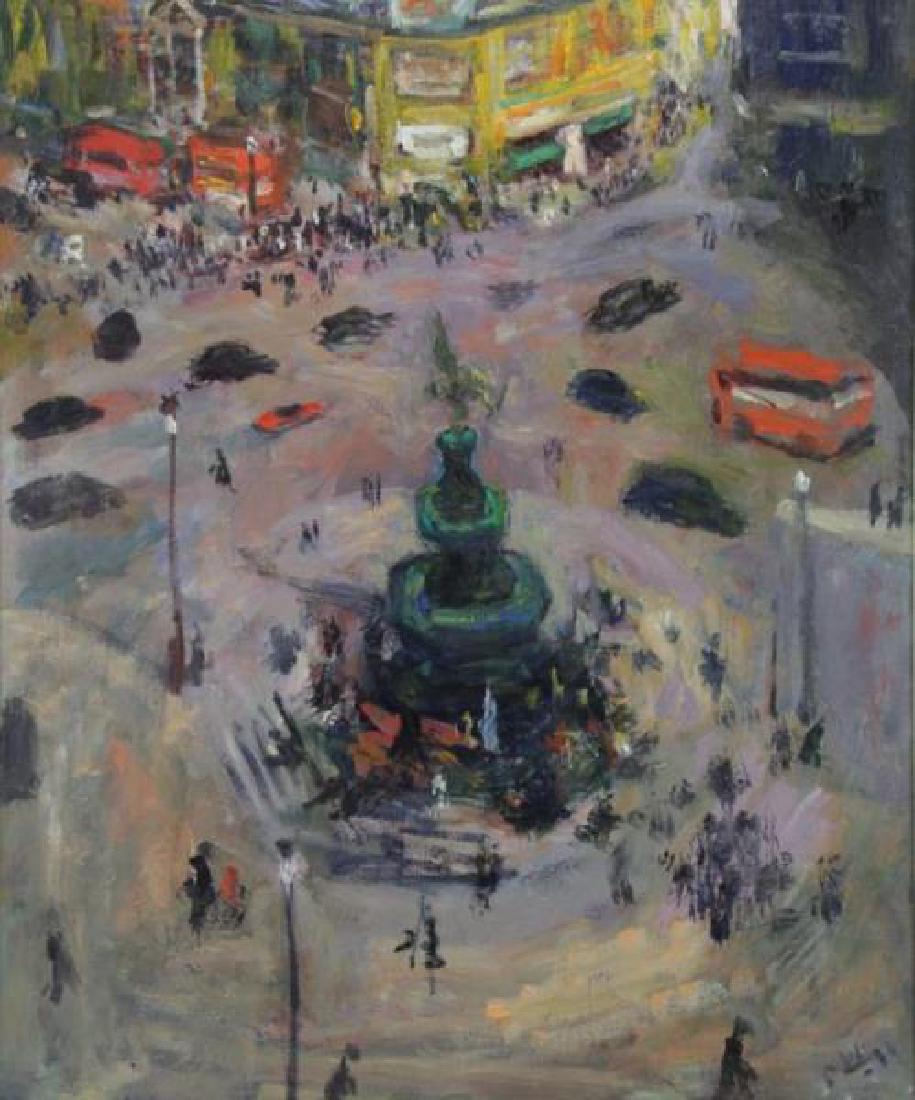 PHILIPP, Robert. Oil on Canvas. "Piccadilly Circus (1 of 7)