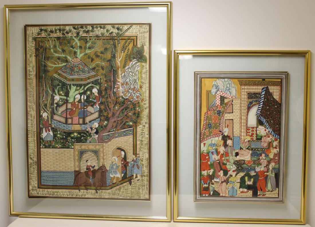 2 Finely Executed Persian Gouashes. (1 of 9)