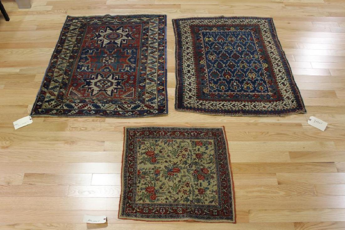 Lot of 3 Antique and Finely Hand Woven Area Rugs. (1 of 10)