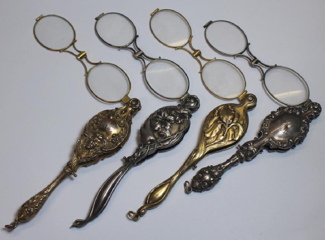 STERLING. Collection of (4) Sterling Lorgnettes. (1 of 11)