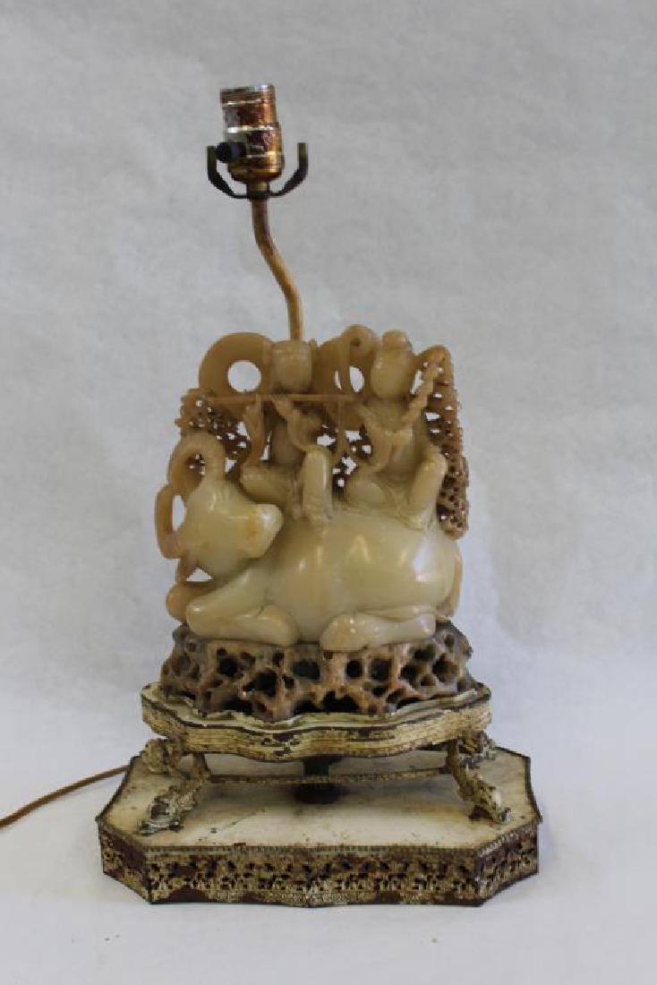 Large Carved Stone Ox Mounted As  A Lamp on (1 of 15)