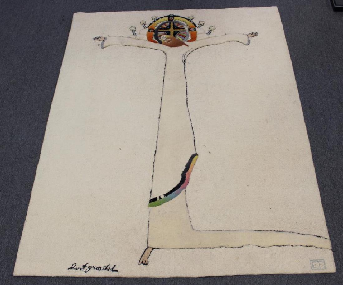 Burt Groedel For Edward Fields Tapestry: "Ressurection "Signed lr rt and verso and from a Bedford NY estate - Dimensions: 78.5" x 60"