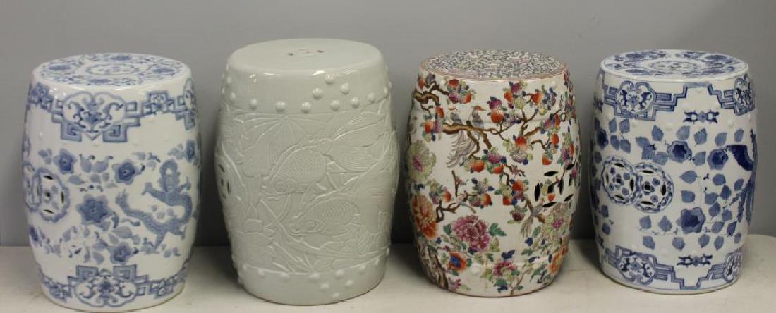 4 Vintage Chinese  Porcelain Garden Stools . (1 of 8)