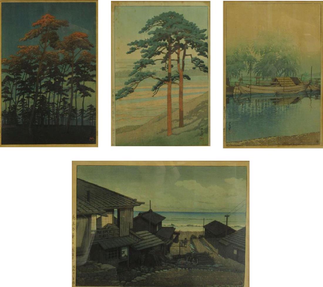 HASUI, Kawase. 4 Woodblock Prints. (1 of 16)