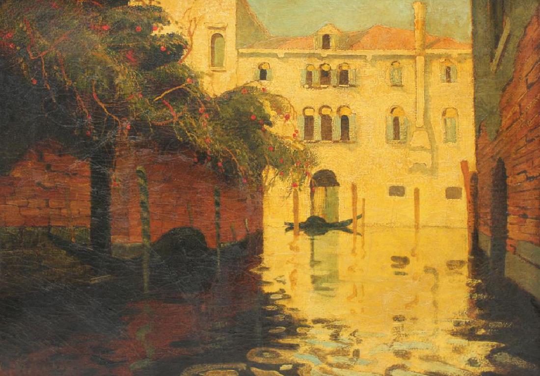 APPARENTLY Unsigned. Oil on Canvas. Venice Scene. (1 of 8)