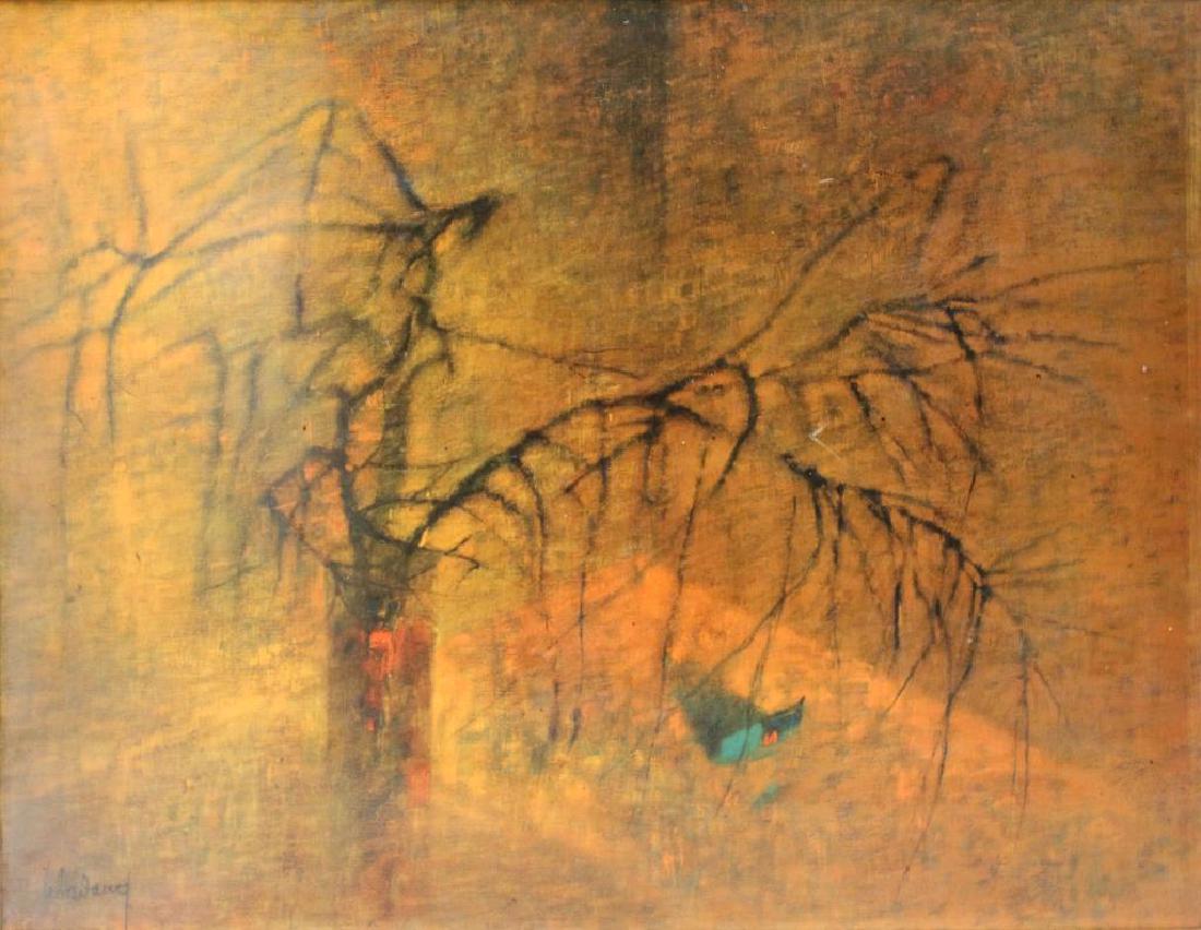 LEBADANG. Print on Paper Laid on Canvas. Abstract. (1 of 6)