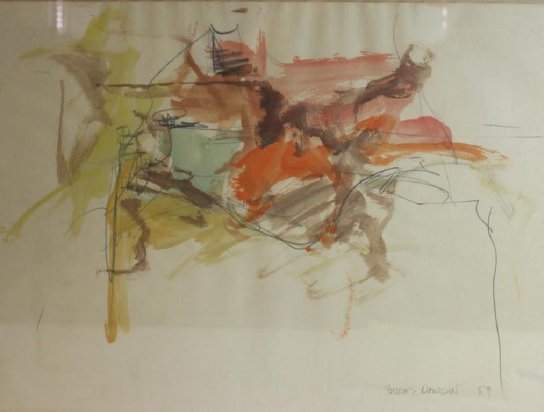 DAWSON, Frederick? Watercolor. Abstract. (1 of 5)