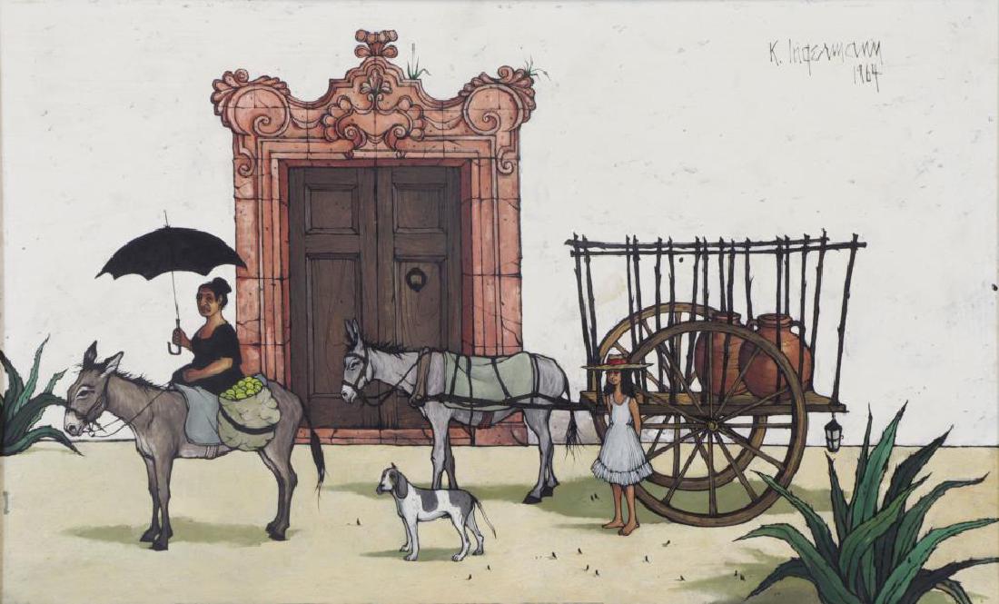 INGERMANN, Keith. Oil on Board. Donkey Cart, 1964. (1 of 6)