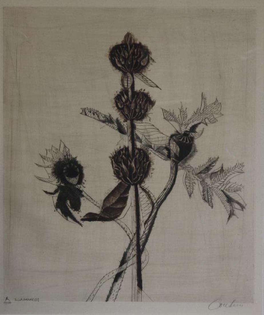 ILLEGIBLY Signed. Lithograph. "Hommage A". (1 of 6)