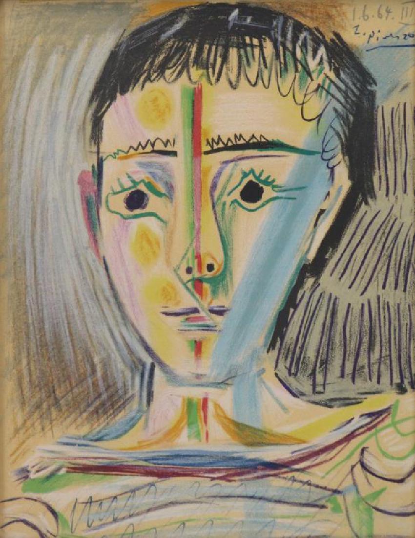PICASSO, Pablo (After). Lithograph in Colors. (1 of 6)