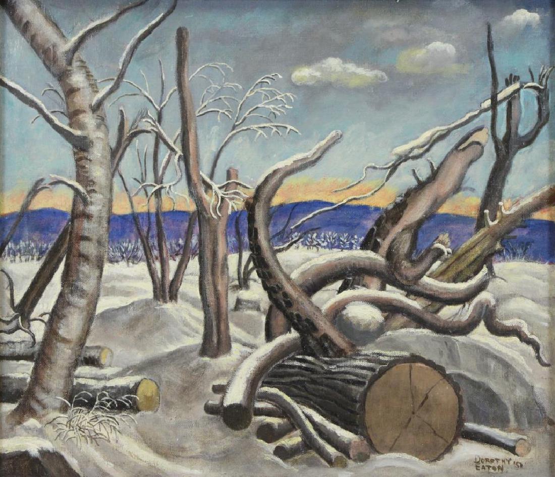EATON, Dorothy. Oil on Canvas. Winter Landscape (1 of 6)