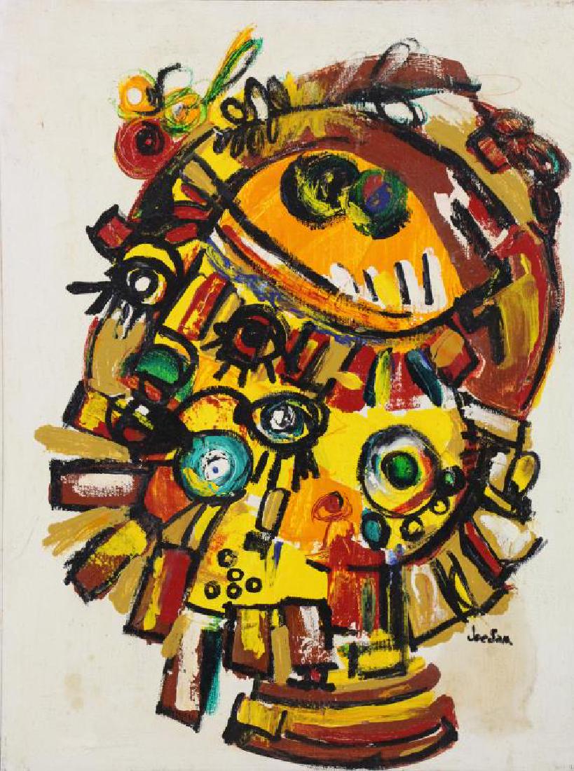 SAM, Joe. Oil on Canvas. Untitled (Abstract). (1 of 9)