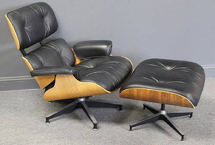 Charles Eames Lounge Chair and Ottoman. (1 of 9)