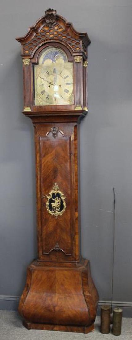 Antique Walnut and Bronze Mounted Tall Case Clock. (1 of 6)