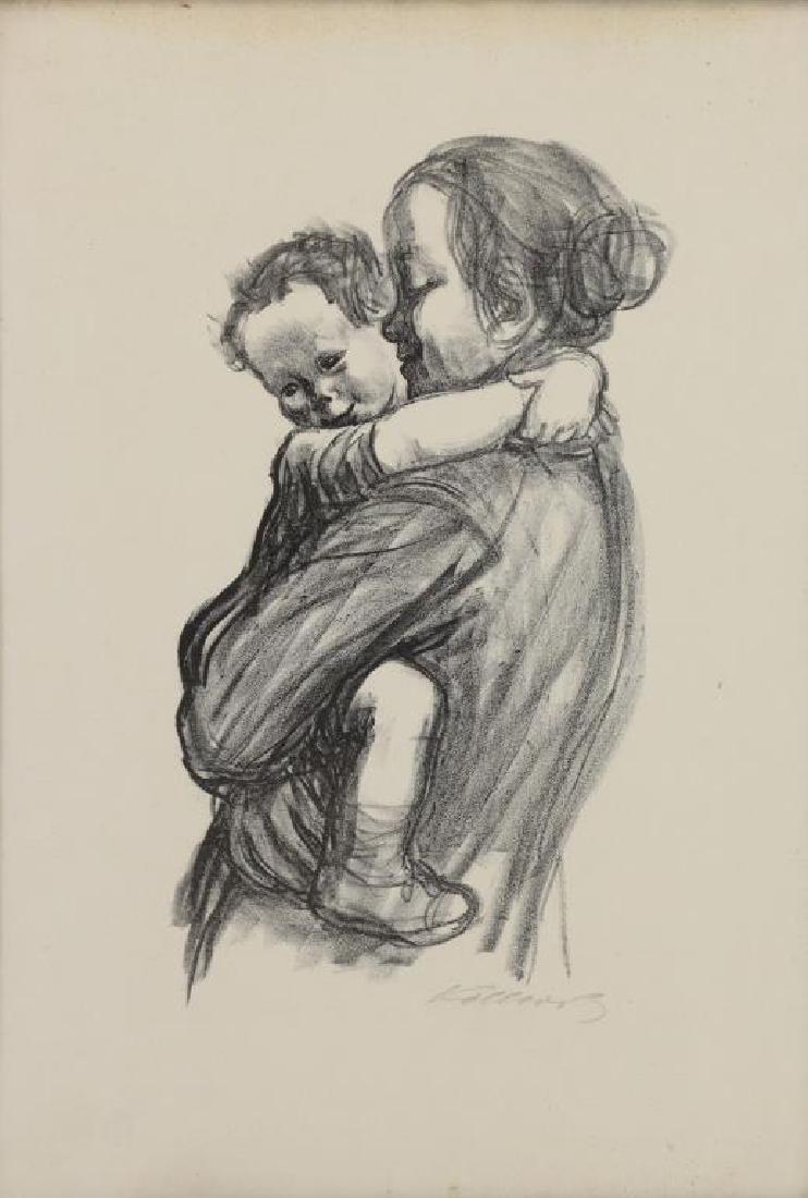 KOLLWITZ, Kathe. Lithograph "Mutter Mit (1 of 5)