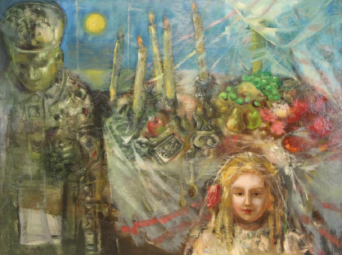 KINIGSTEIN, Jonah. Oil on Board. Table with (1 of 8)