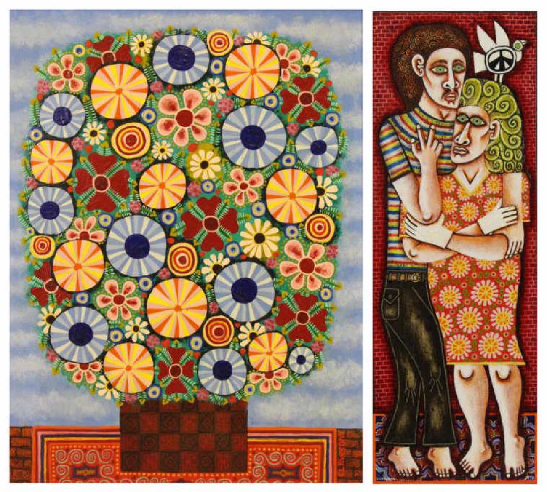 CLAWSON, Rex. Two (2) Oils on Board. (1 of 12)