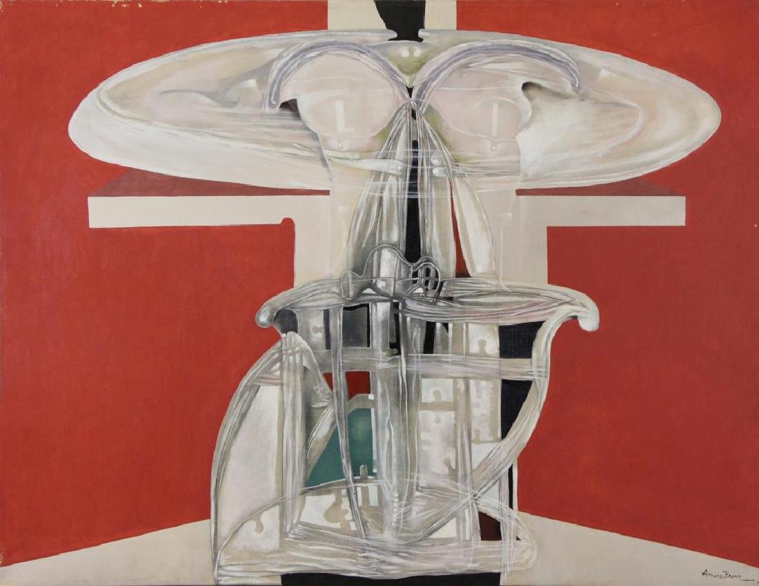ARRANZ-BRAVO, Eduardo. Oil on Canvas "Susana: 1990. Signed and dated lower right; further signed, titled and dated on the reverse. Eduardo Arranz-Bravo (Spanish, born 1941). - Dimensions: 35" high x 45.5" wide.