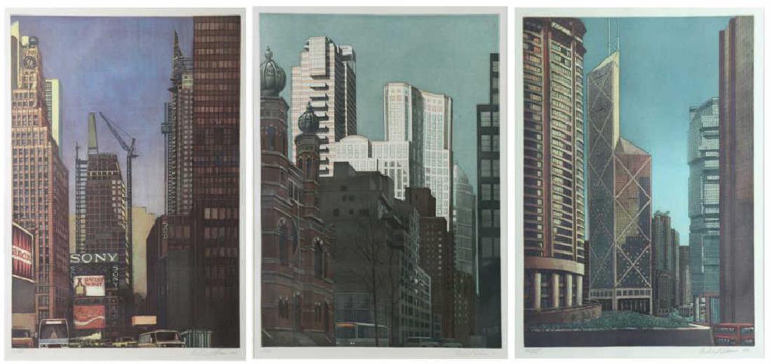 HAAS, Richard. Lot of Three Color Etchings and (1 of 11)