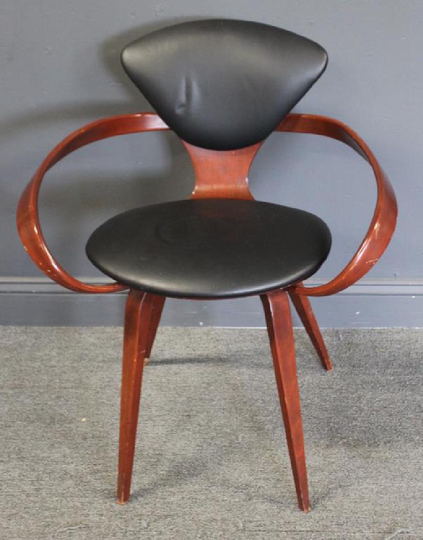 MIDCENTURY. Norman Chernier Pretzel Chair.: From a Teaneck, NJ estate. - Dimensions: 26" w x 28" d x 32" h.